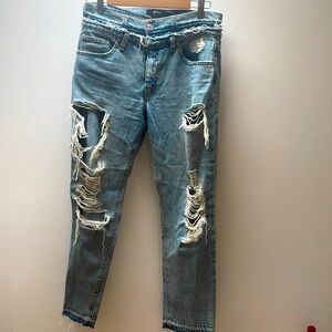 Hudson Ripped Distressed Jeans – Bold & Edgy Style